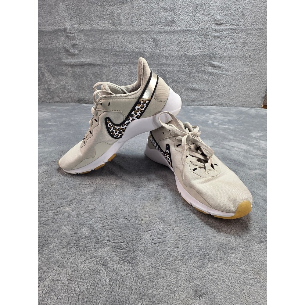 Nike Legend Essential 3 Leopard Print Tan Training Shoes CZ3668-017 Womens 7.5
